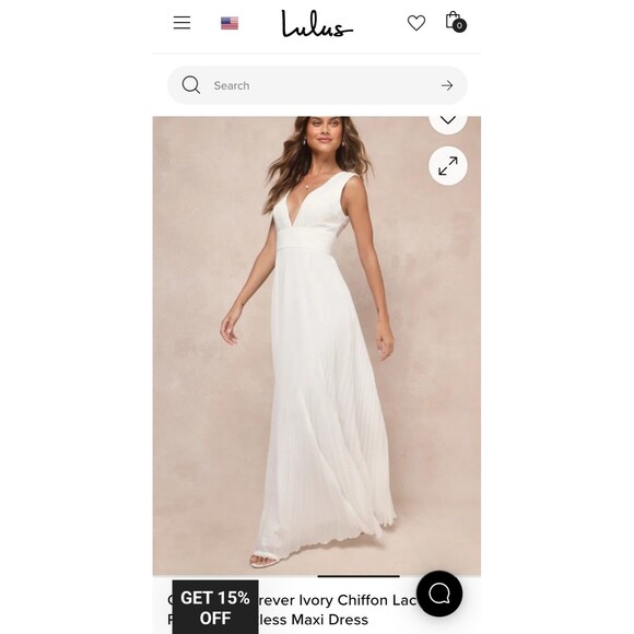 Lulus Ivory Wedding Dress - Gorgeous Forever - Size Small - Picture 1 of 9